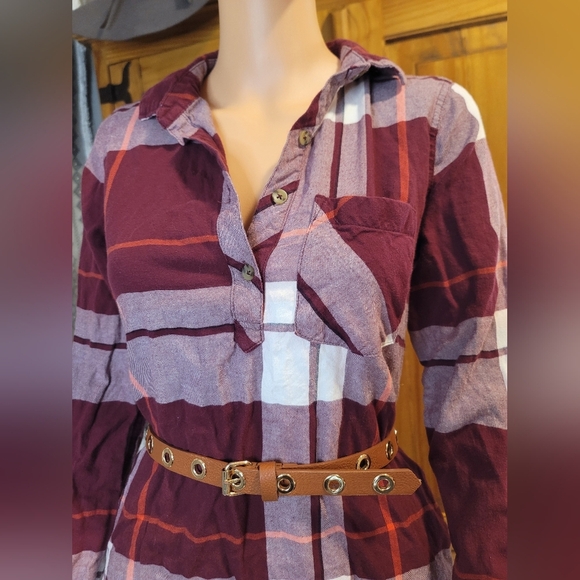 Plaid Shirt Dress‎ - Picture 2 of 7